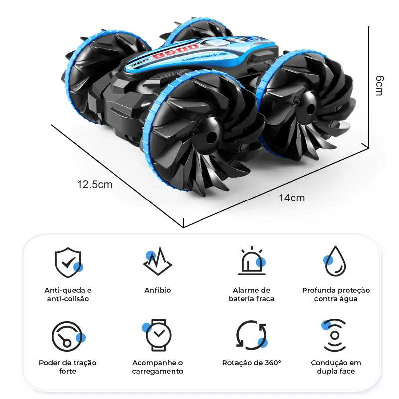 Carro RC Anfíbio com Controle Remoto